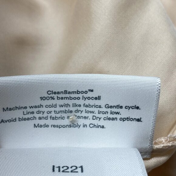 Ettitude Women's Robe Oat Size S/M Long Sleeve Lightweight Sateen Knee-Length - Picture 8 of 8